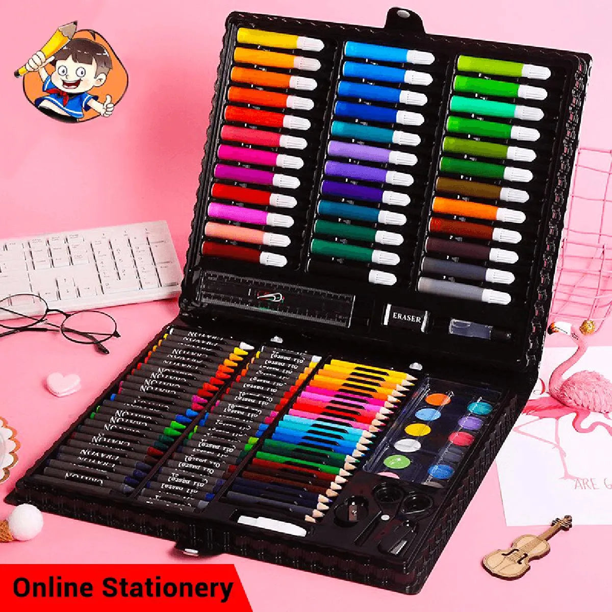 Kids Art Painting Set 150 Pieces Gift Set For Drawing And Sketching