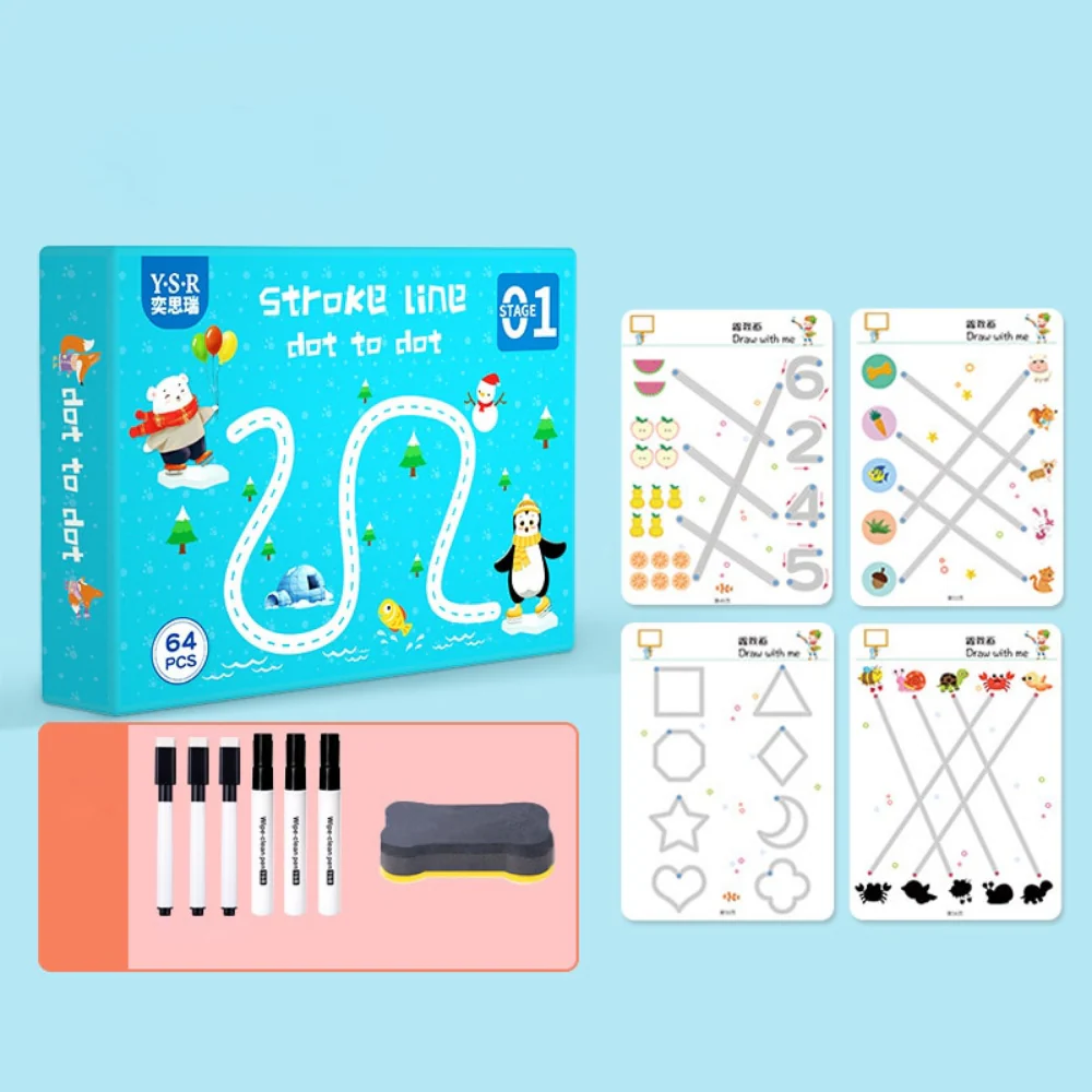 Buy 1 Get FREE GIFT - Line Book™ | First introduction to writing - Exercise book for children