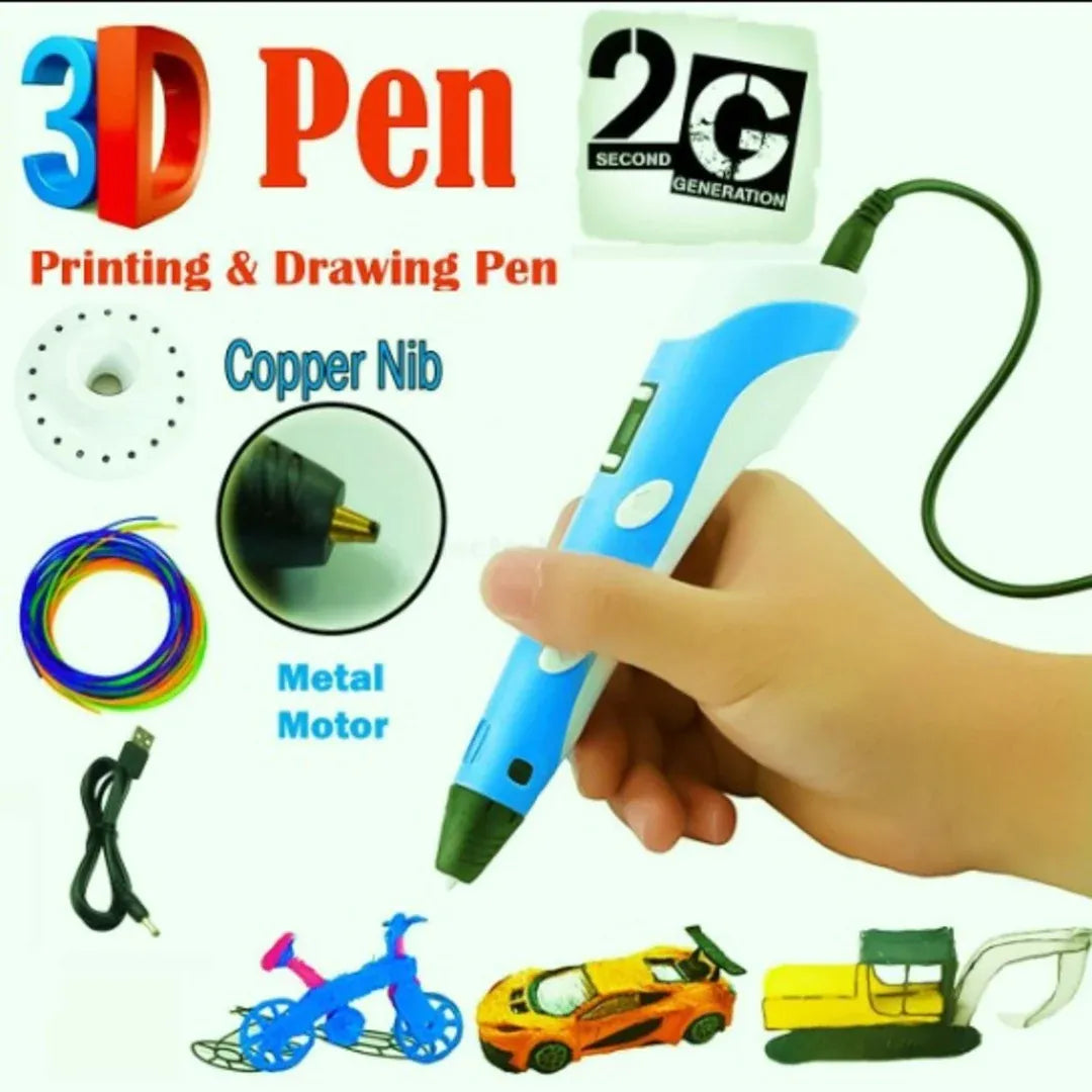 3D Printer 3D Pen for Kids 3D Printing DIY Drawing Pen LCD Display