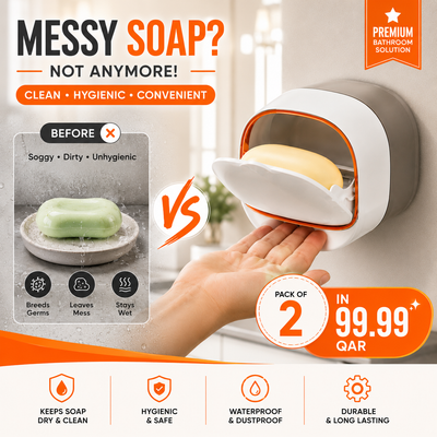 Drain Soap Box Wall-Mounted Waterproof Dustproof