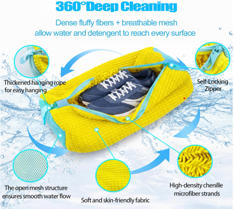 Shoe Washing Bags – 2-Pack | 360° Deep Clean | Protect Shoes & Washer