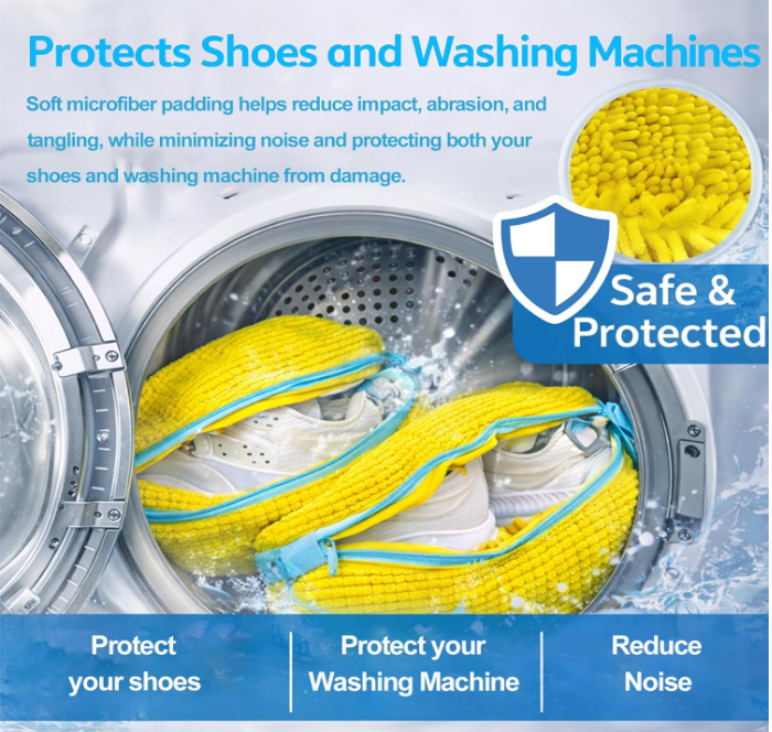Shoe Washing Bags – 2-Pack | 360° Deep Clean | Protect Shoes & Washer