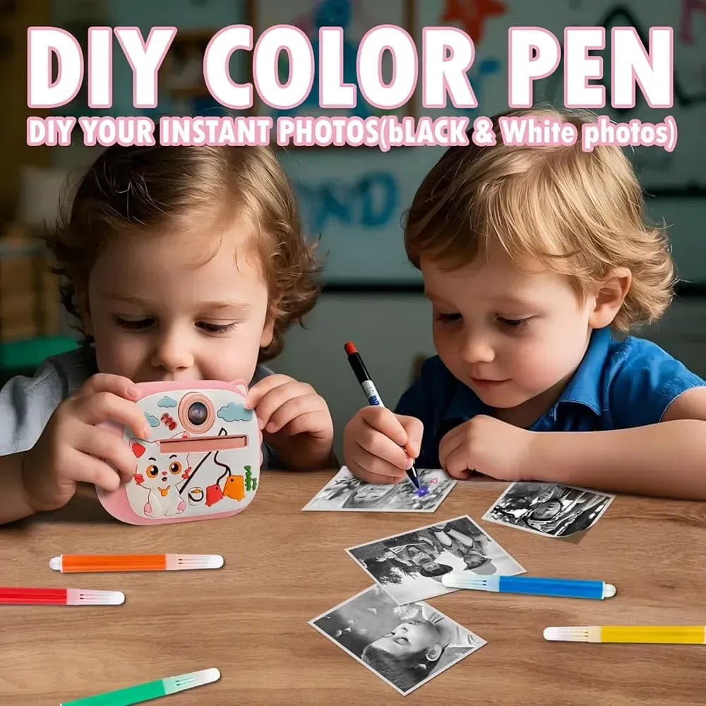 Digital Mini Camera for Kids That Can Prints with Bunny Theme Silicon Case | Fun Instant