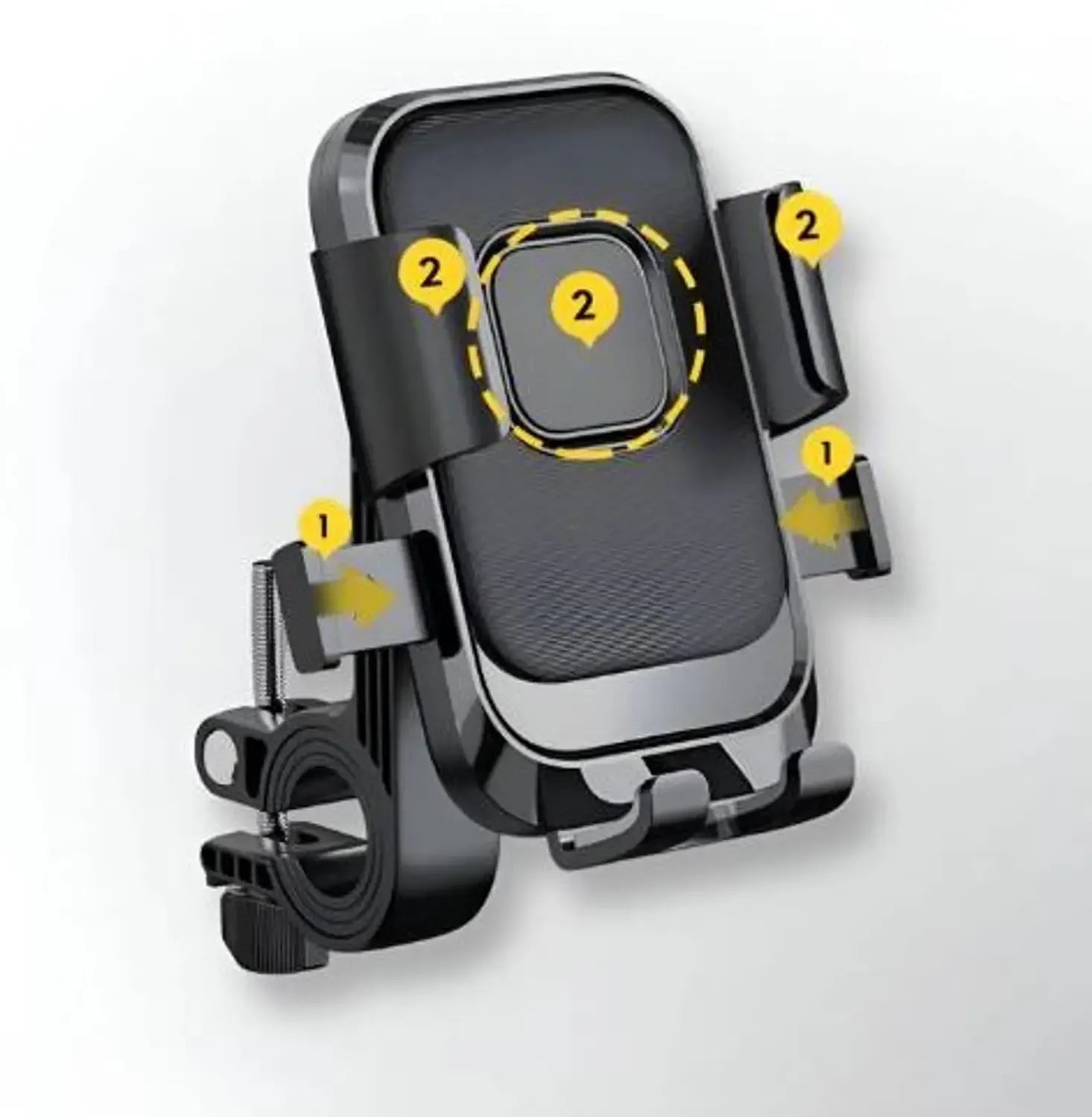 RGV XY88 Motorcycle Bike Phone Mobile Mount Holder Handlebar Fitting Bike Mobile Holder (Black)