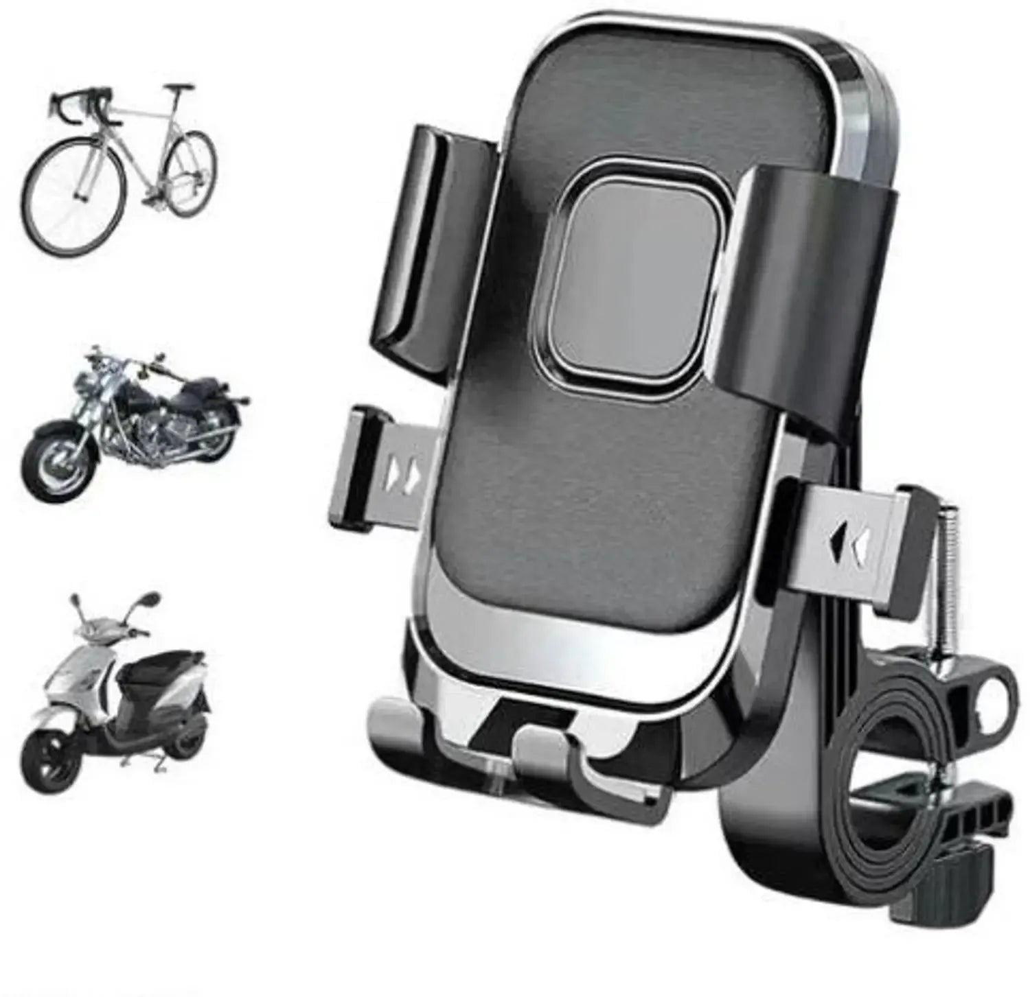 RGV XY88 Motorcycle Bike Phone Mobile Mount Holder Handlebar Fitting Bike Mobile Holder (Black)