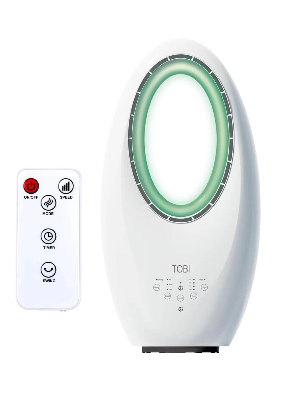 Bladeless Fan Table Fan With 4 LED Night Light Rechargeable Battery 3