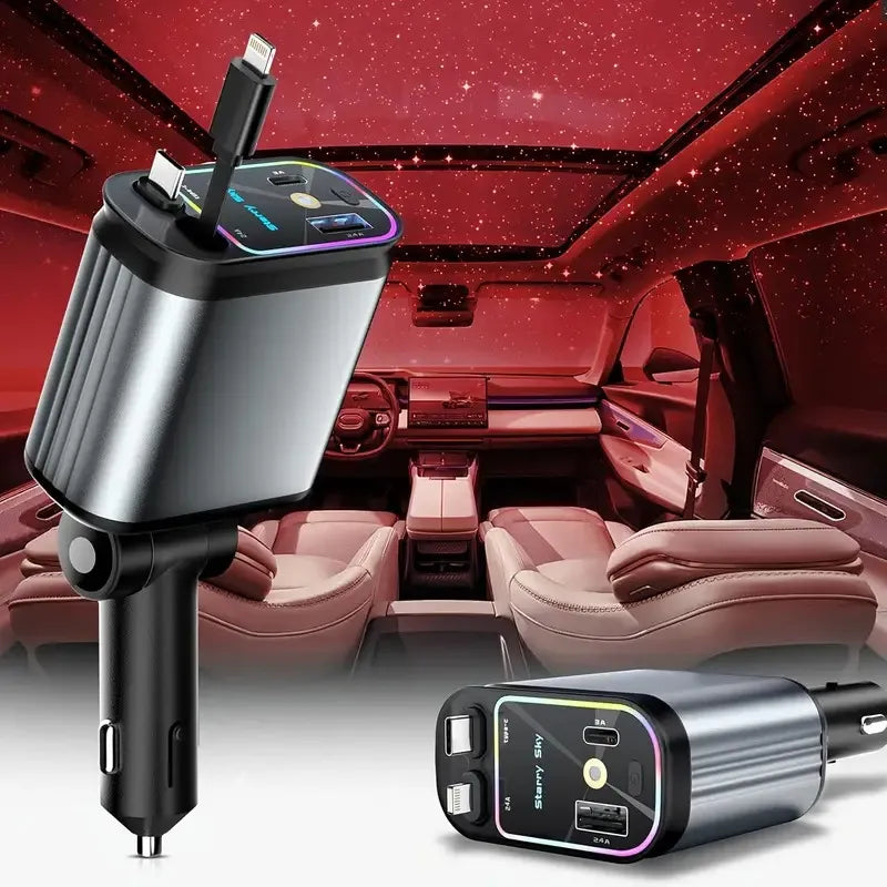 4-in-1 Starry Sky Projection Car Charger