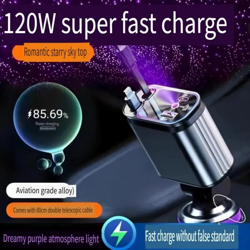 4-in-1 Starry Sky Projection Car Charger